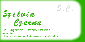 szilvia czerna business card